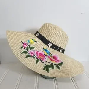 None | Accessories | Floopy Straw Hat Womens Wide Brim  display picture 1